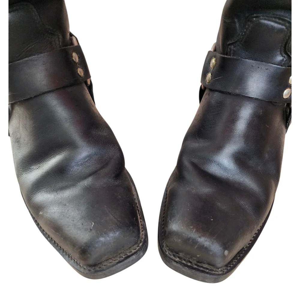 Double H Sierra Harness Leather Boots Black Oil/ Chemical Resistant Work Western